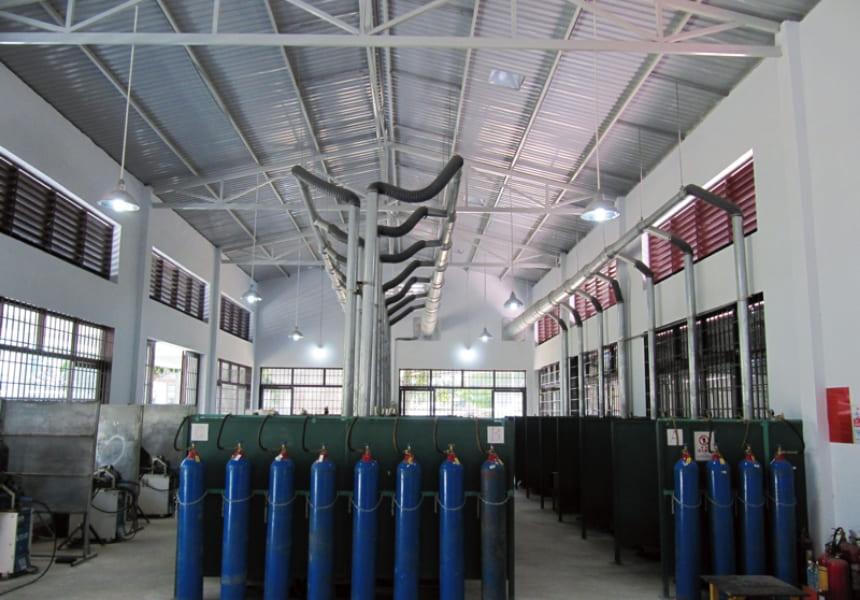 ベトナム現地溶接技能訓練センターの写真
